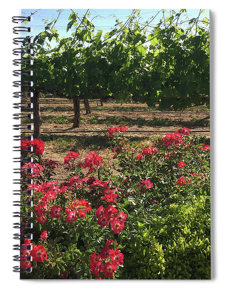 Southcoast Spiral Notebook featuring the painting Southcoast Vines by Roxy Rich