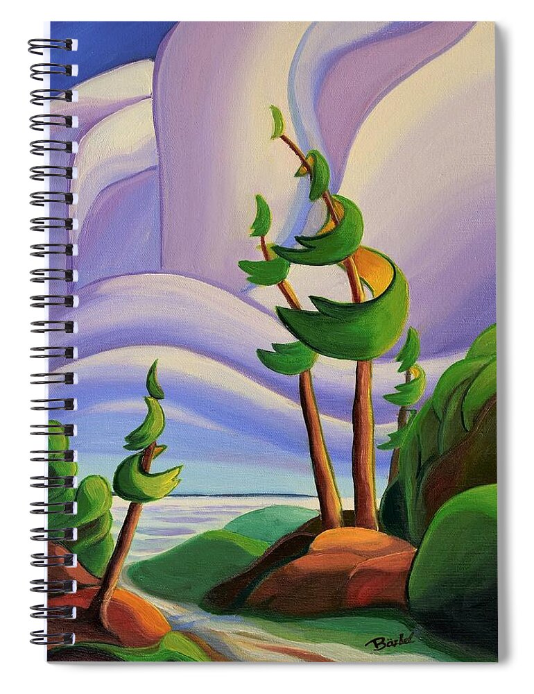 Clouds Spiral Notebook featuring the painting Southeaster by Barbel Smith
