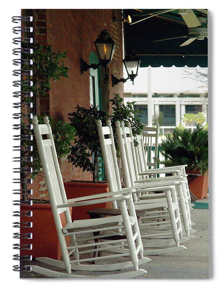 Rocking Chair Spiral Notebook featuring the photograph Southern Rock Savanna, Georgia by Kenneth Lane Smith