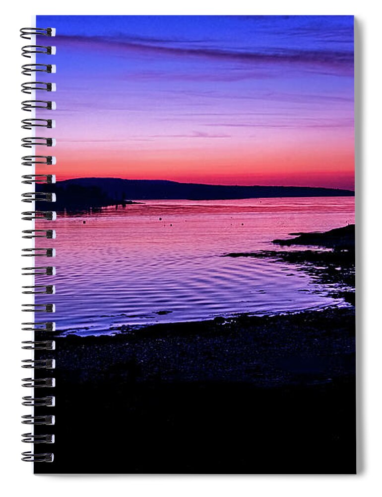 South Freeport Harbor Maine Spiral Notebook featuring the photograph Southwest Harbor Sunrise by Tom Singleton
