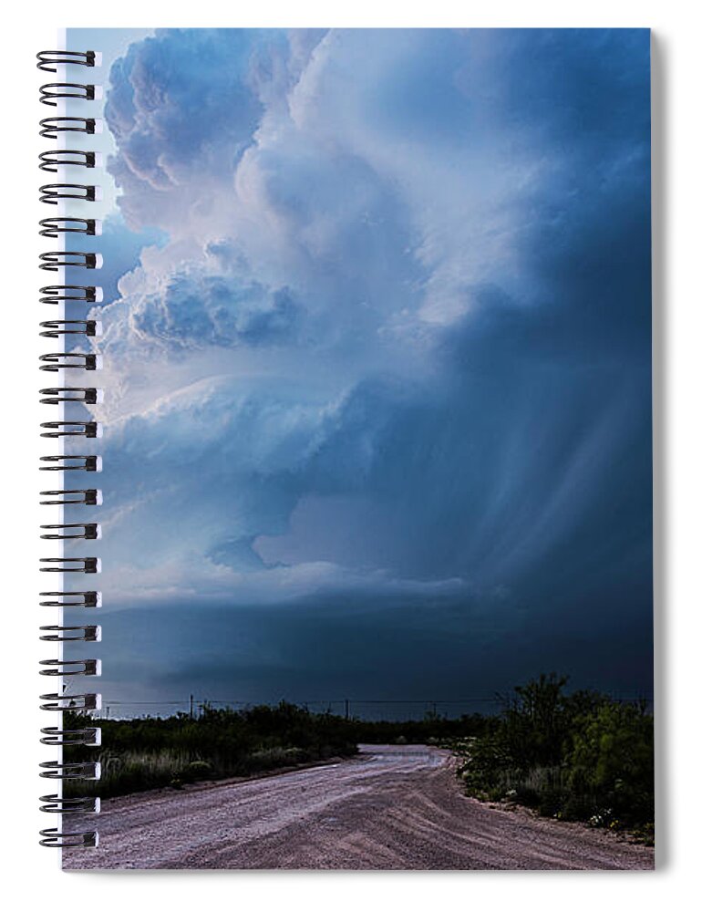 Supercell Spiral Notebook featuring the photograph Southwest Texas Oilfield by Marcus Hustedde