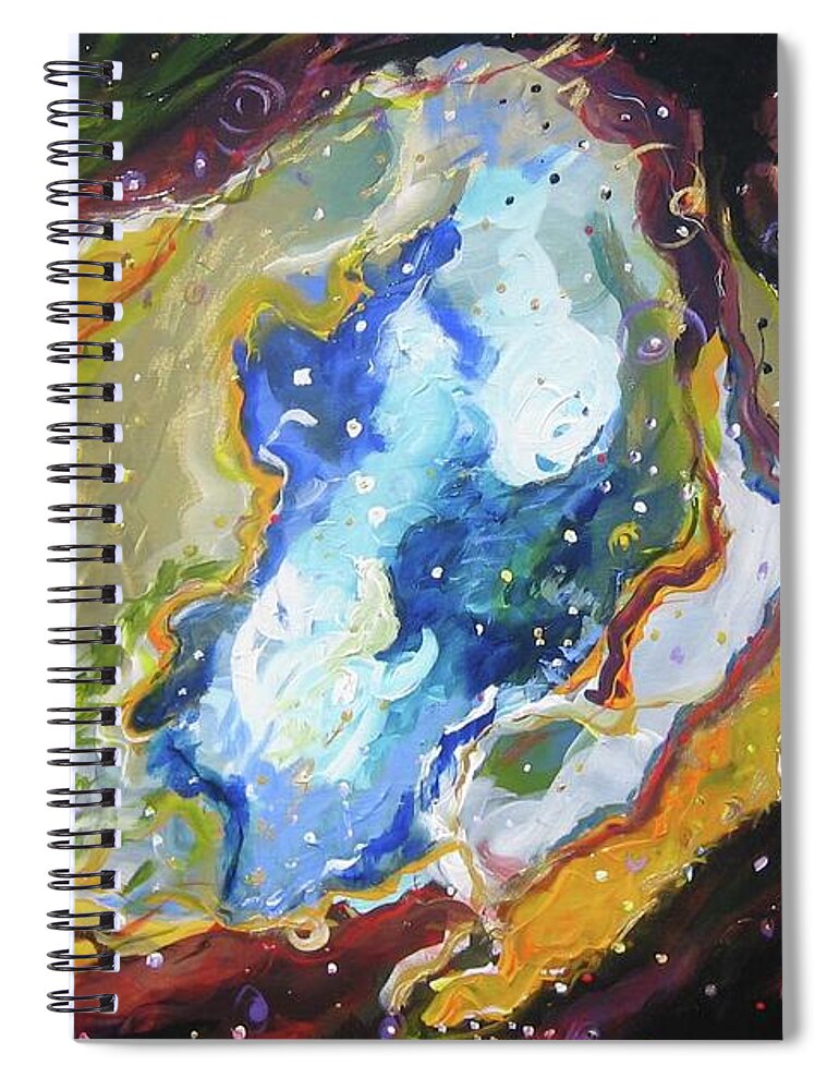  Spiral Notebook featuring the painting Space by Britt Miller