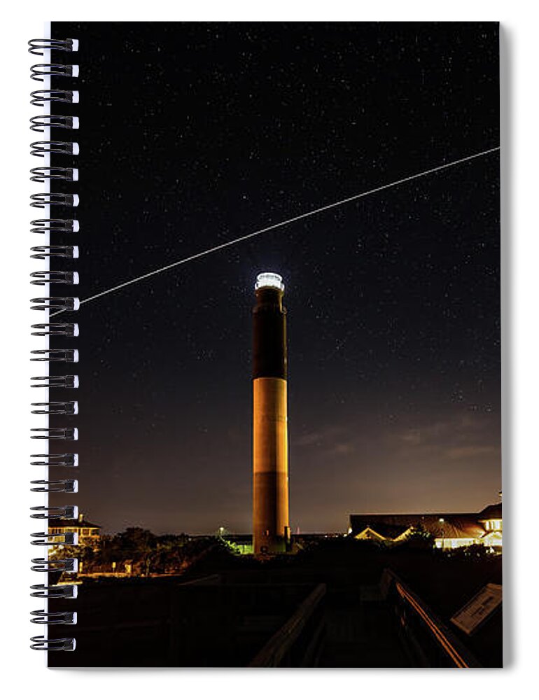 Caswell Beach Spiral Notebook featuring the photograph Space Station at the Lighthouse by Nick Noble