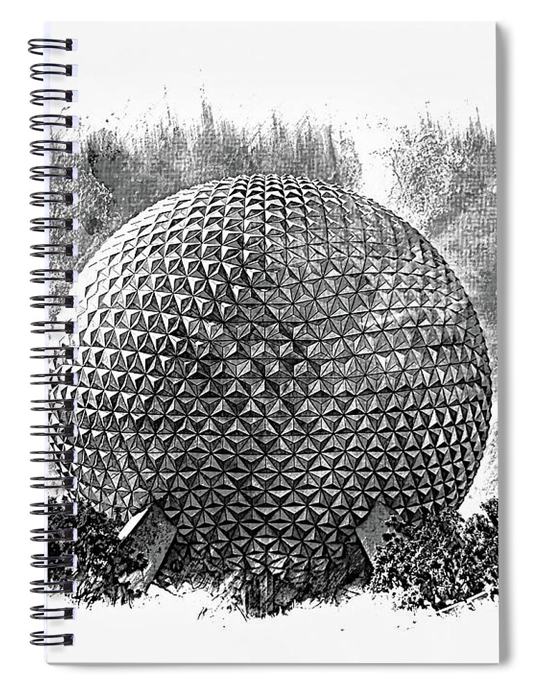 7435 Spiral Notebook featuring the photograph Spaceship Earth no border by FineArtRoyal Joshua Mimbs
