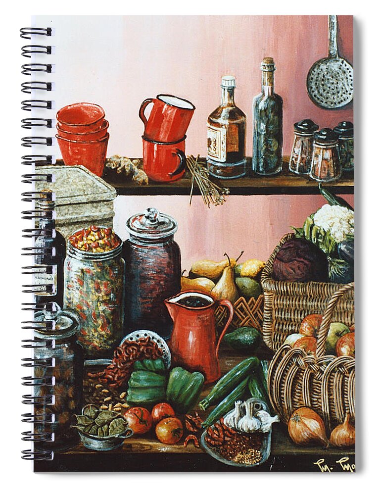 Oranges Spiral Notebook featuring the painting Spanish Oranges by Mackenzie Moulton