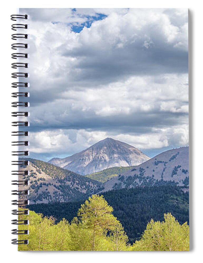 Beauty In The Sky Spiral Notebook featuring the photograph Spanish Peaks Country Colorado Panorama by Debra Martz
