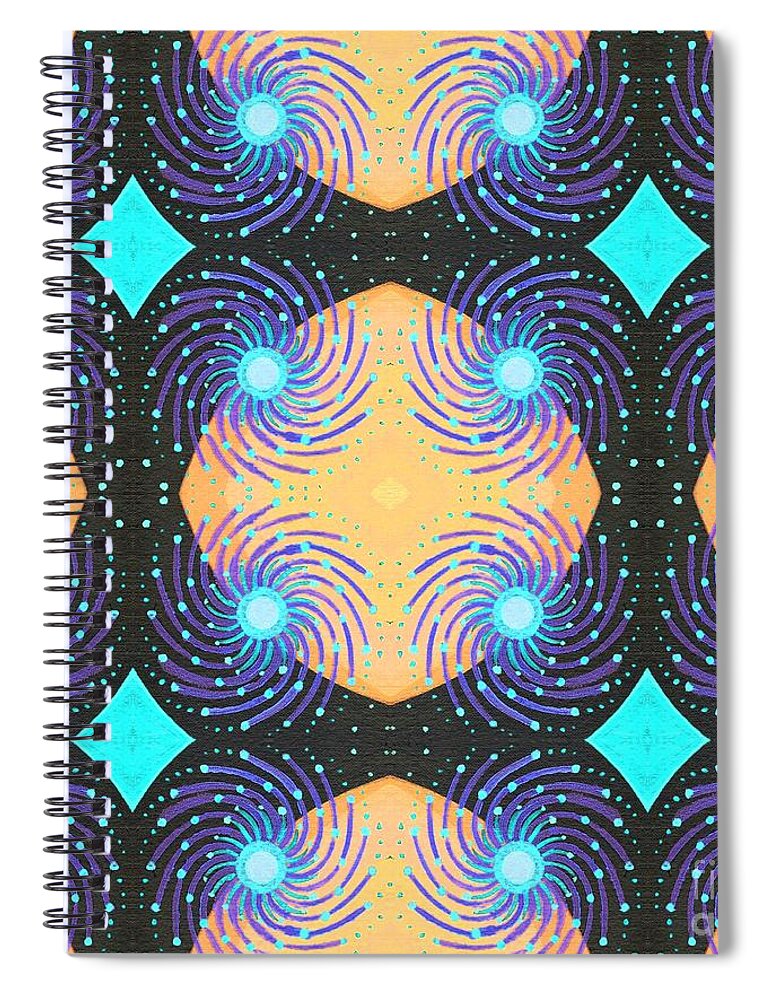 Sparkle And Shine 4 By Helena Tiainen Spiral Notebook featuring the painting Sparkle and Shine 4 by Helena Tiainen