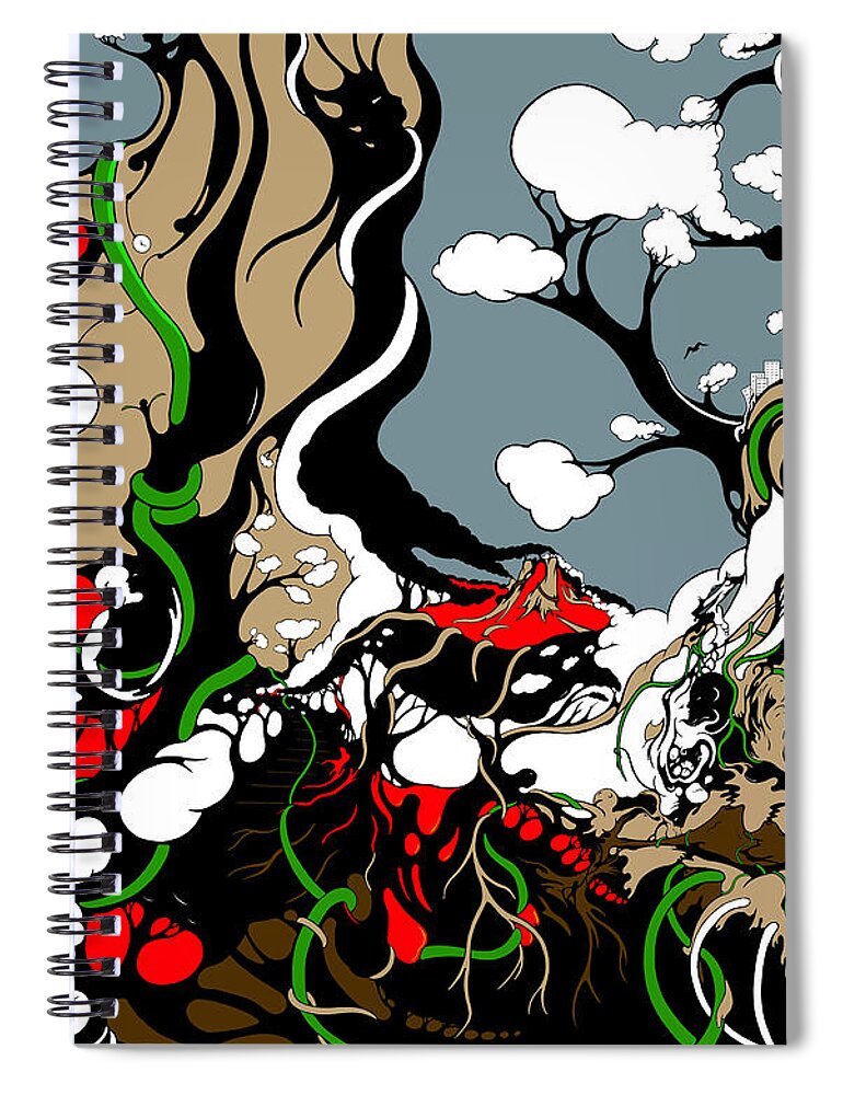 Vines Spiral Notebook featuring the digital art Specialty Cut 07 by Craig Tilley