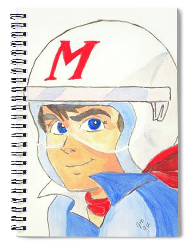  Spiral Notebook featuring the painting Speed Racer by John Macarthur