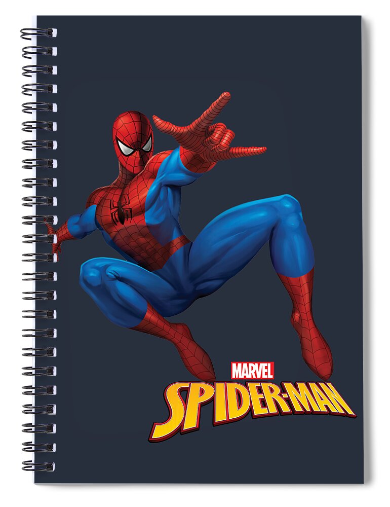 Spiderman Spiral Notebook featuring the digital art Spiderman by Konstantinos