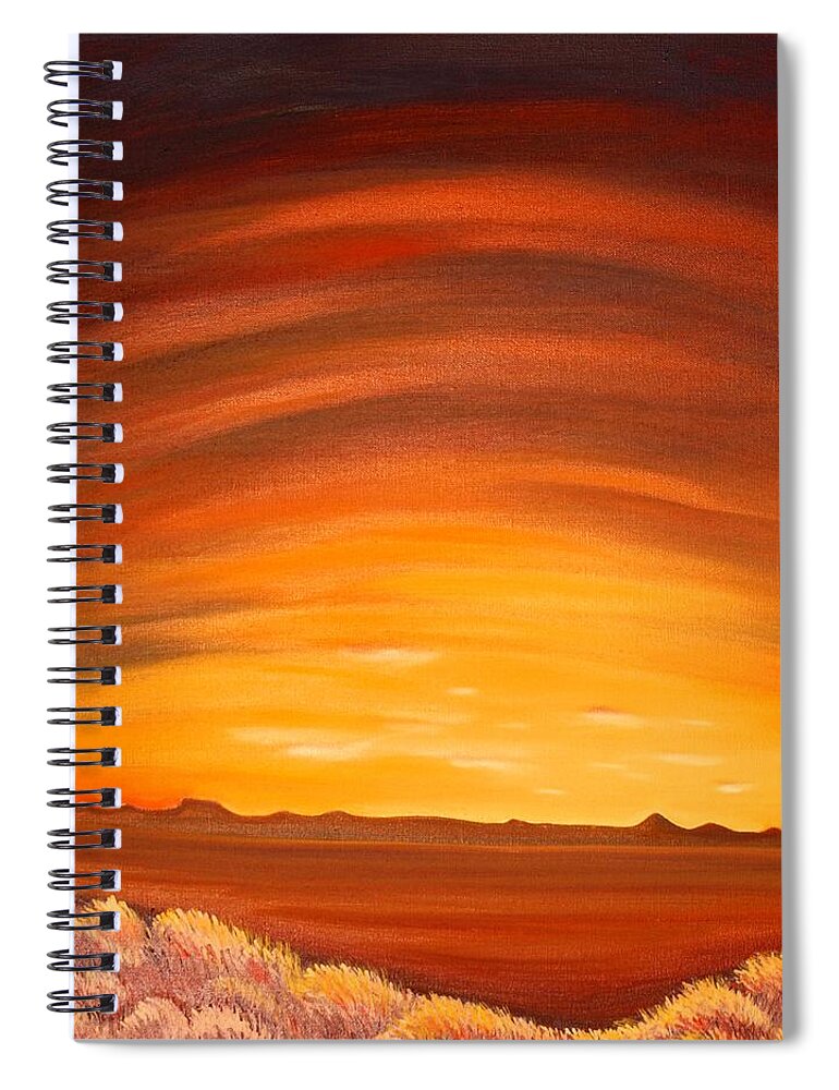 Spinifex Spiral Notebook featuring the painting Spinifex by Franci Hepburn