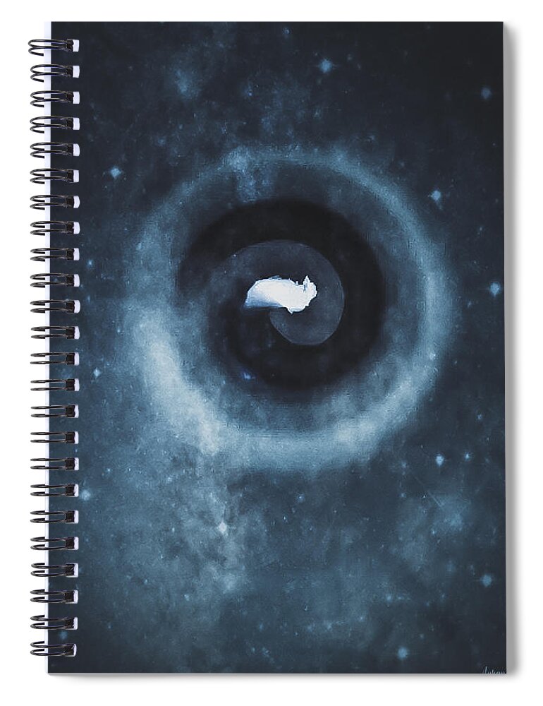 Spiral Spiral Notebook featuring the digital art Spiral Nit by Auranatura Art