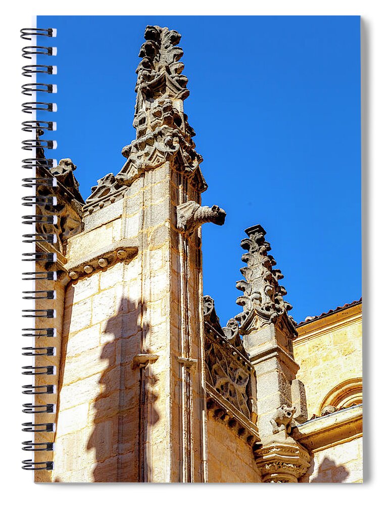 Spain Spiral Notebook featuring the photograph Spires of the Segovia Cathedral by W Chris Fooshee