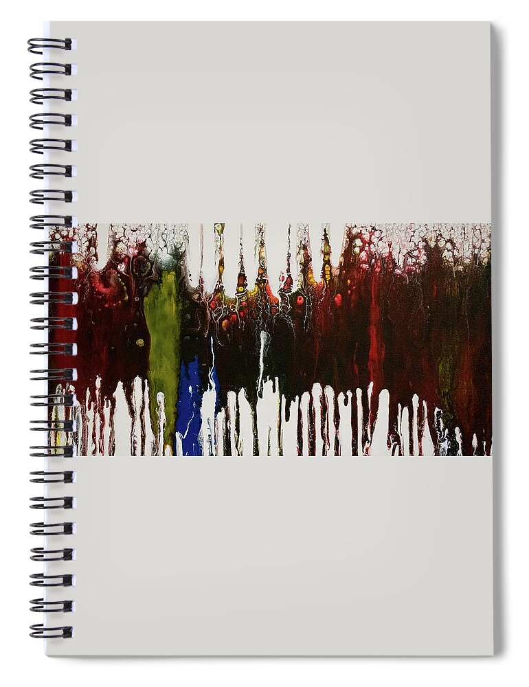 Pour Spiral Notebook featuring the mixed media Spirited by Aimee Bruno