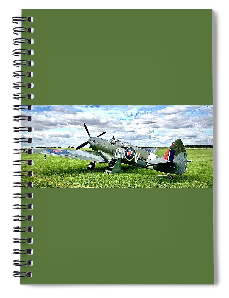 Super Marine Spiral Notebook featuring the photograph Spitfire Ready by Gordon James