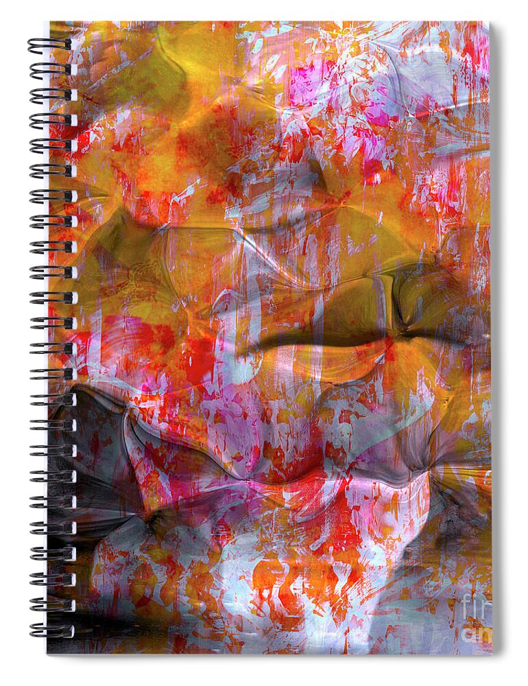 A-fine-art Spiral Notebook featuring the painting Splatter by Catalina Walker