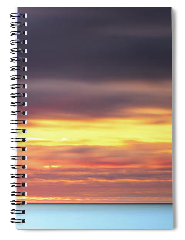 Split Rock Spiral Notebook featuring the photograph Split Rock Lighthouse Panorama by Sebastian Musial