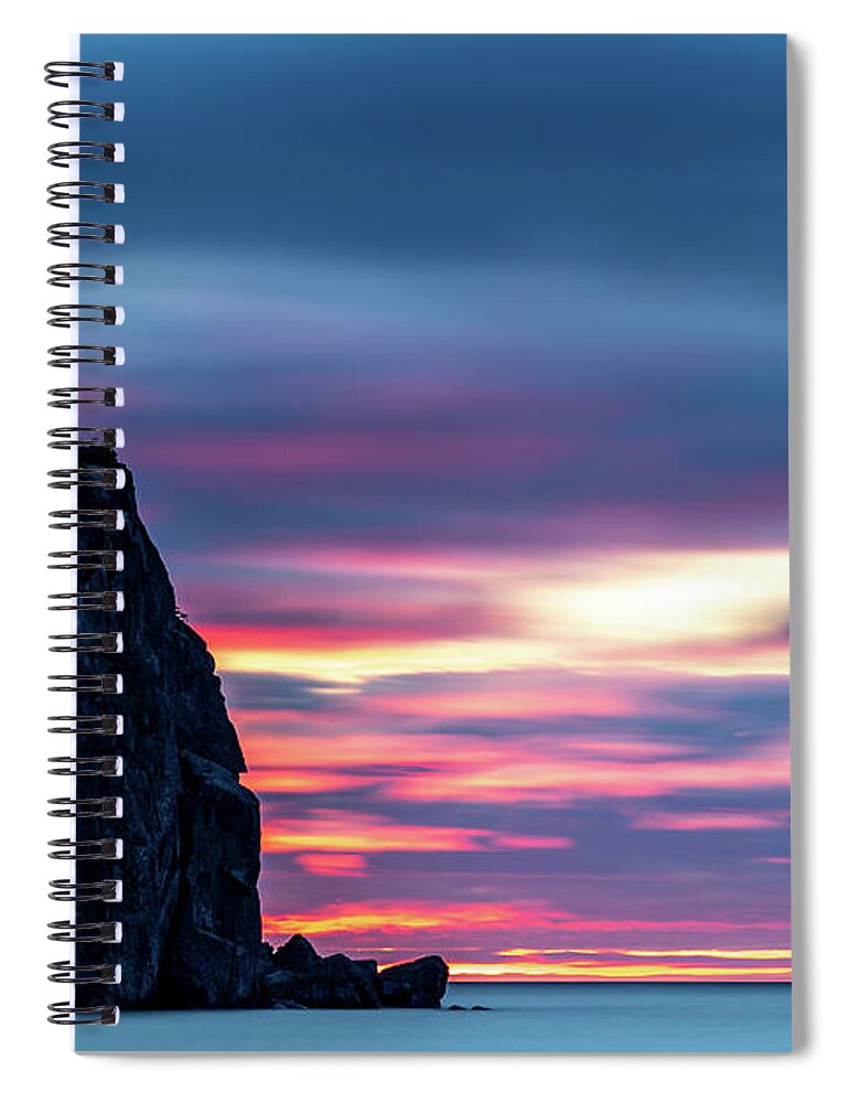 Split Rock Spiral Notebook featuring the photograph Split Rock Summer Sunrise by Sebastian Musial