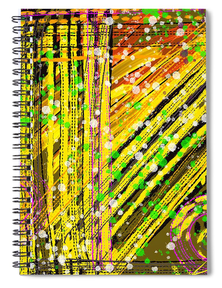 Abstract Spiral Notebook featuring the digital art Sporadic DNA by Susan Fielder