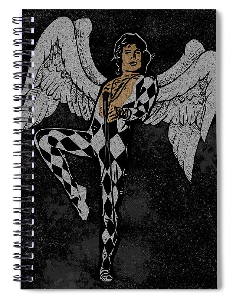 Spread Your Wings Spiral Notebook featuring the digital art Spread Your Wings and Fly Away by Christina Rick
