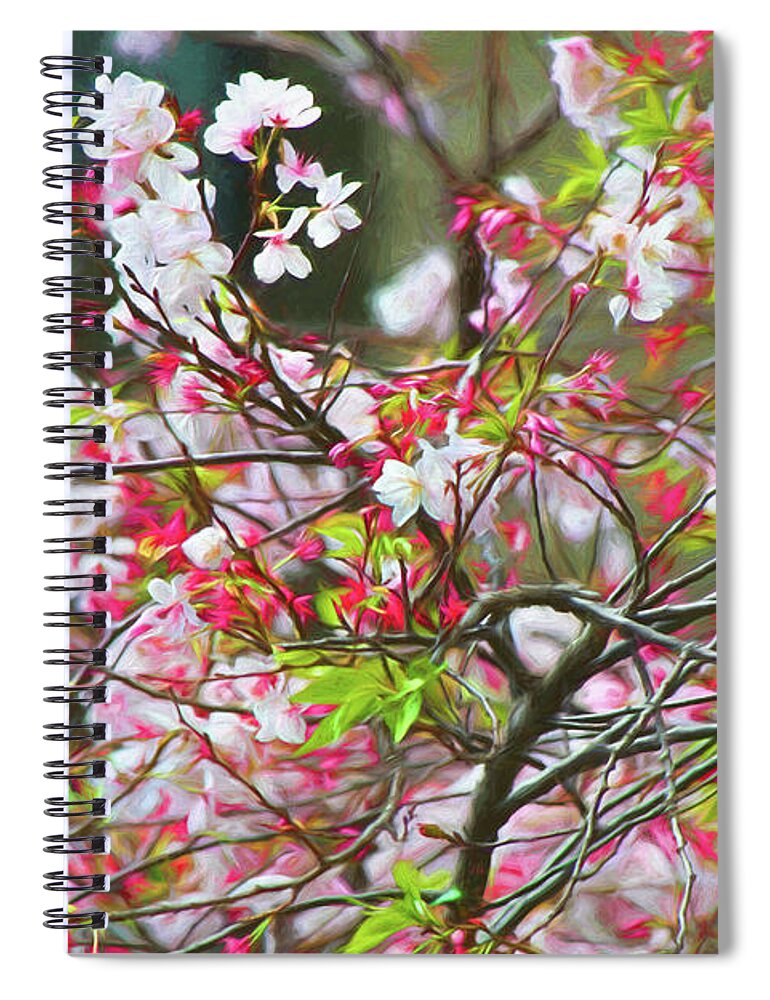 Blossom Spiral Notebook featuring the photograph Spring Blossoms by Bonnie Follett
