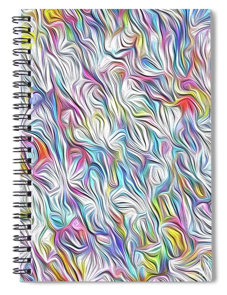 Daisies Spiral Notebook featuring the mixed media Spring Daisies by Toni Somes