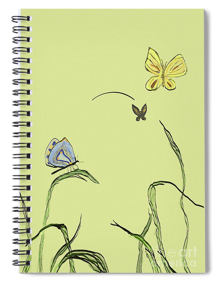 Butterflies Spiral Notebook featuring the digital art Spring Delight by Kae Cheatham