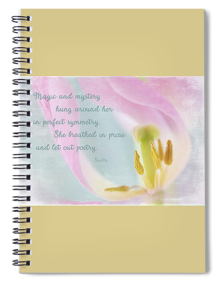 Tulip Spiral Notebook featuring the photograph Spring Grace Quote by Jill Love