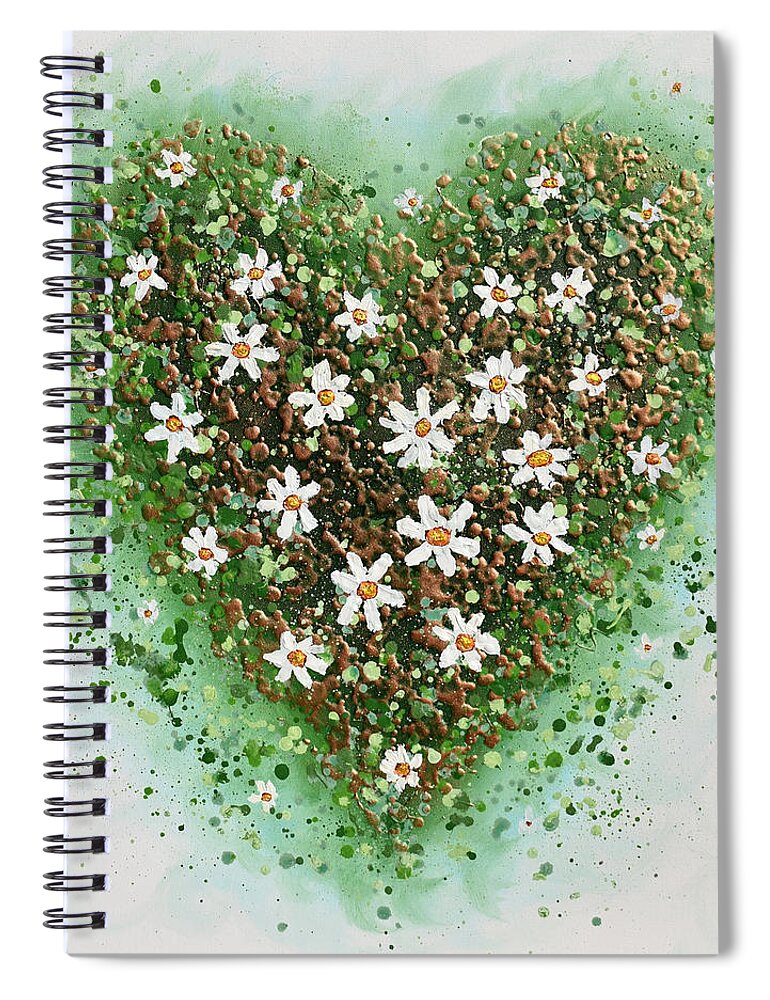 Heart Spiral Notebook featuring the painting Spring Heart by Amanda Dagg