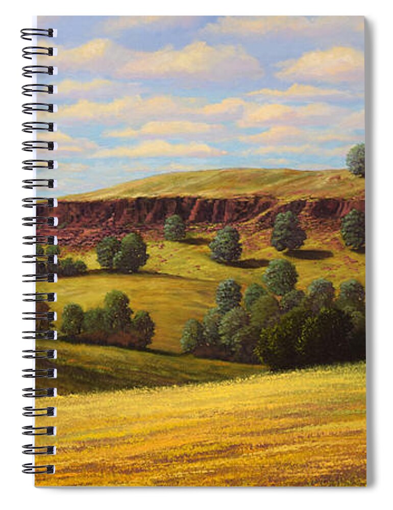 Landscape Spiral Notebook featuring the painting Spring In The Canyon by Frank Wilson