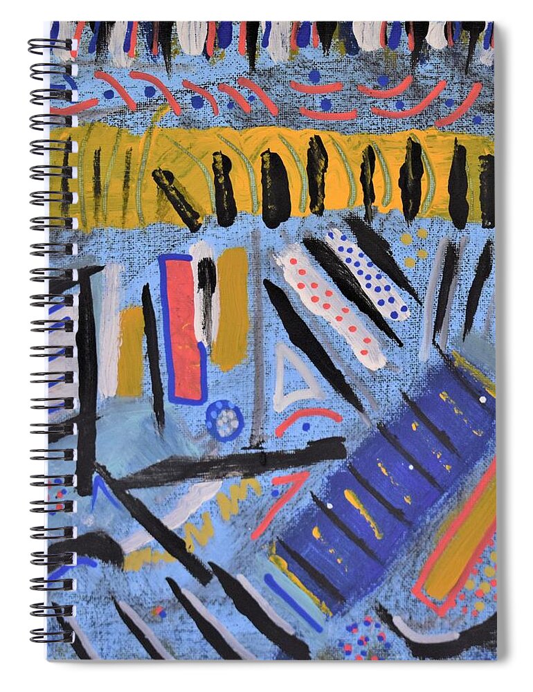 Colorado Spiral Notebook featuring the painting Spring in the Rockies by Pam O'Mara