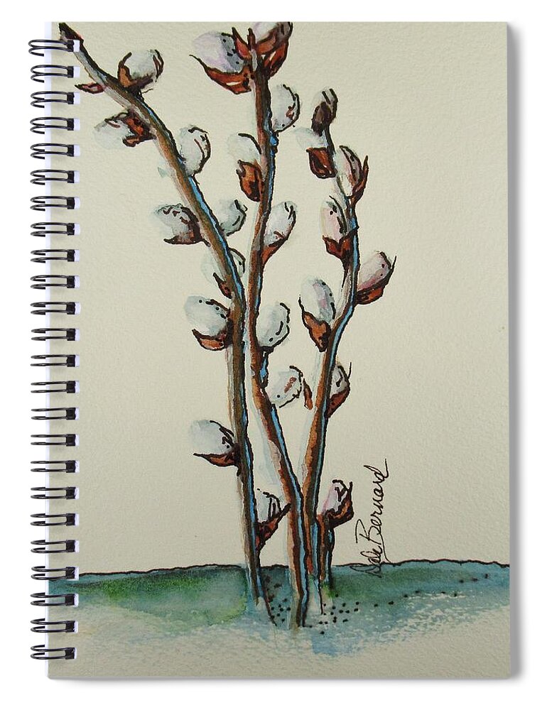 Pussy Willow Spiral Notebook featuring the painting Spring Is Coming by Dale Bernard