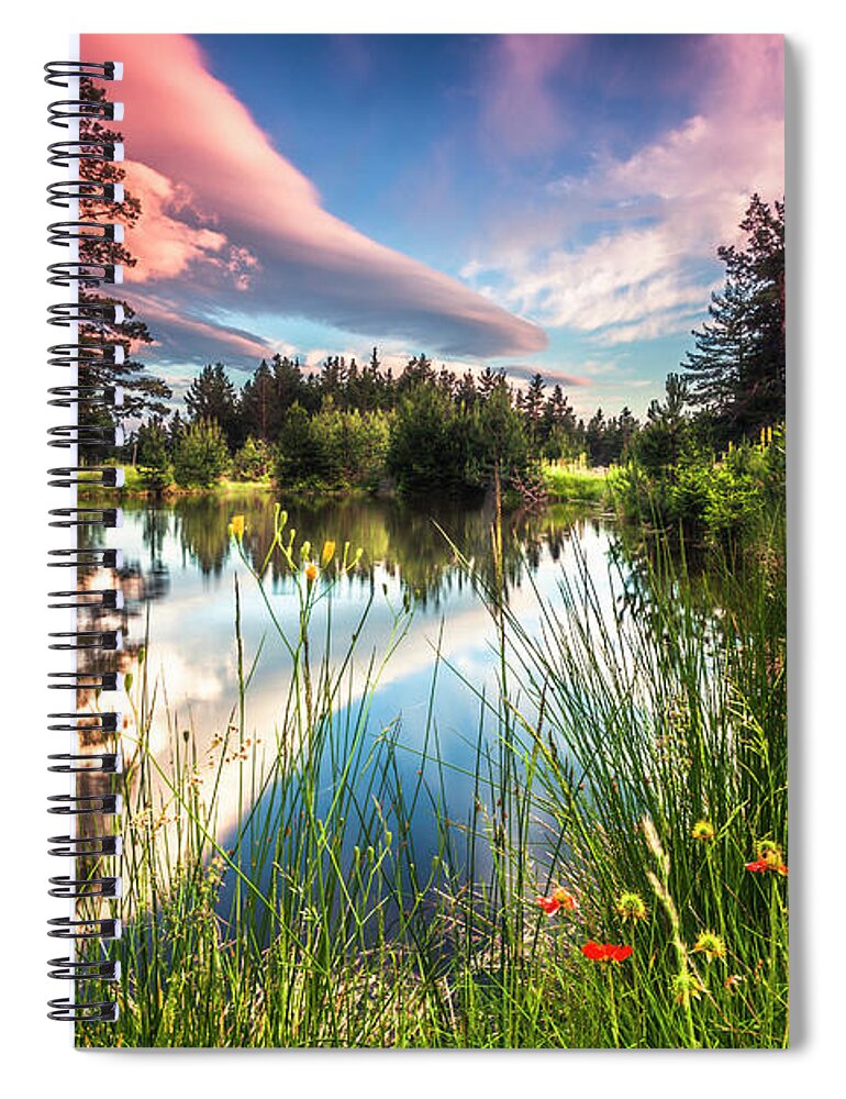 Mountain Spiral Notebook featuring the photograph Spring Lake by Evgeni Dinev
