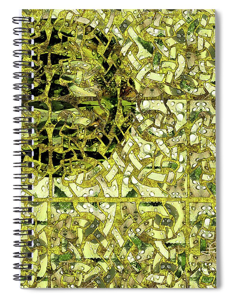 Yellow Spiral Notebook featuring the digital art Spring Optimism by Laura Davis