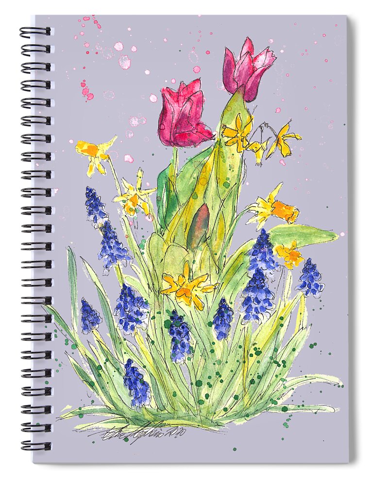 Spring Spiral Notebook featuring the painting Spring by Petra Stephens
