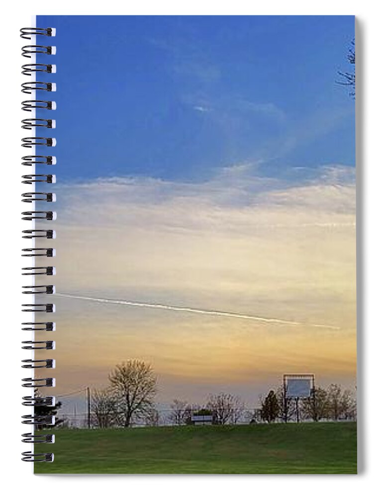 Sunset Spiral Notebook featuring the photograph Spring Sunset 4/7/21 by Ally White