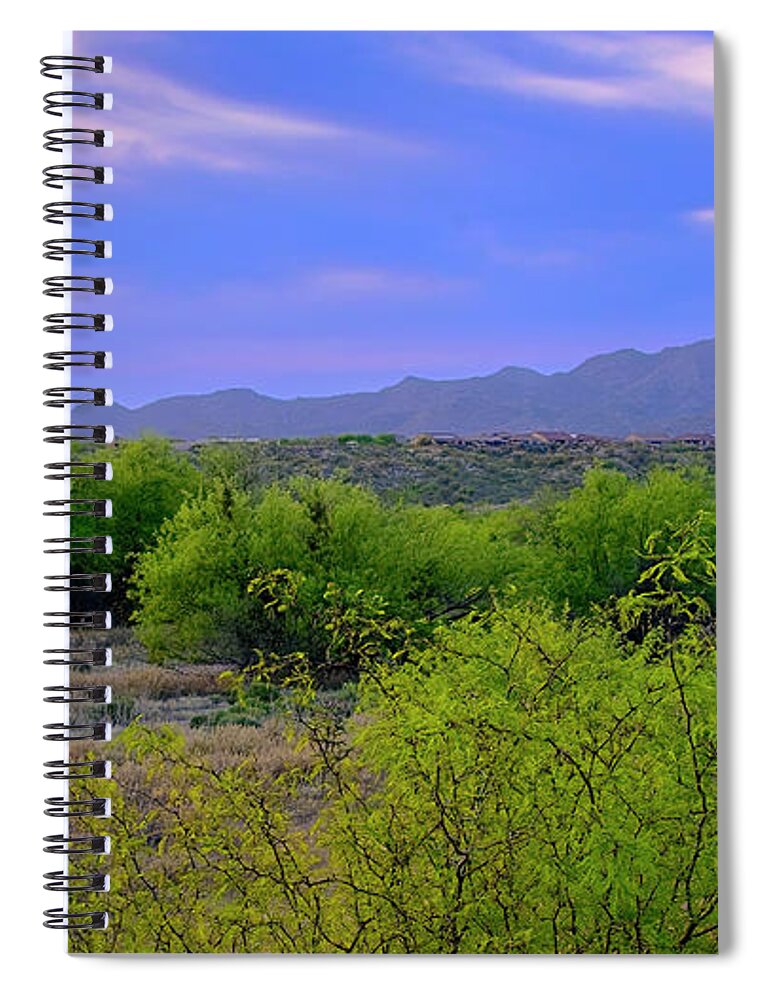 Arizona Spiral Notebook featuring the photograph Spring Valley View 25090 by Mark Myhaver