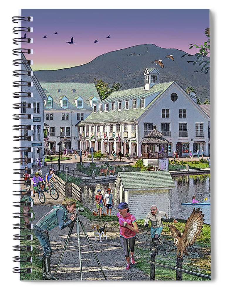 Waterville Valley New Hampshire Spiral Notebook featuring the digital art Springtime In Waterville Valley New Hampshire by Nancy Griswold