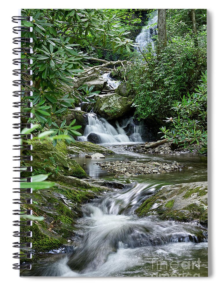 Tennessee Spiral Notebook featuring the photograph Spruce Flats Falls 31 by Phil Perkins