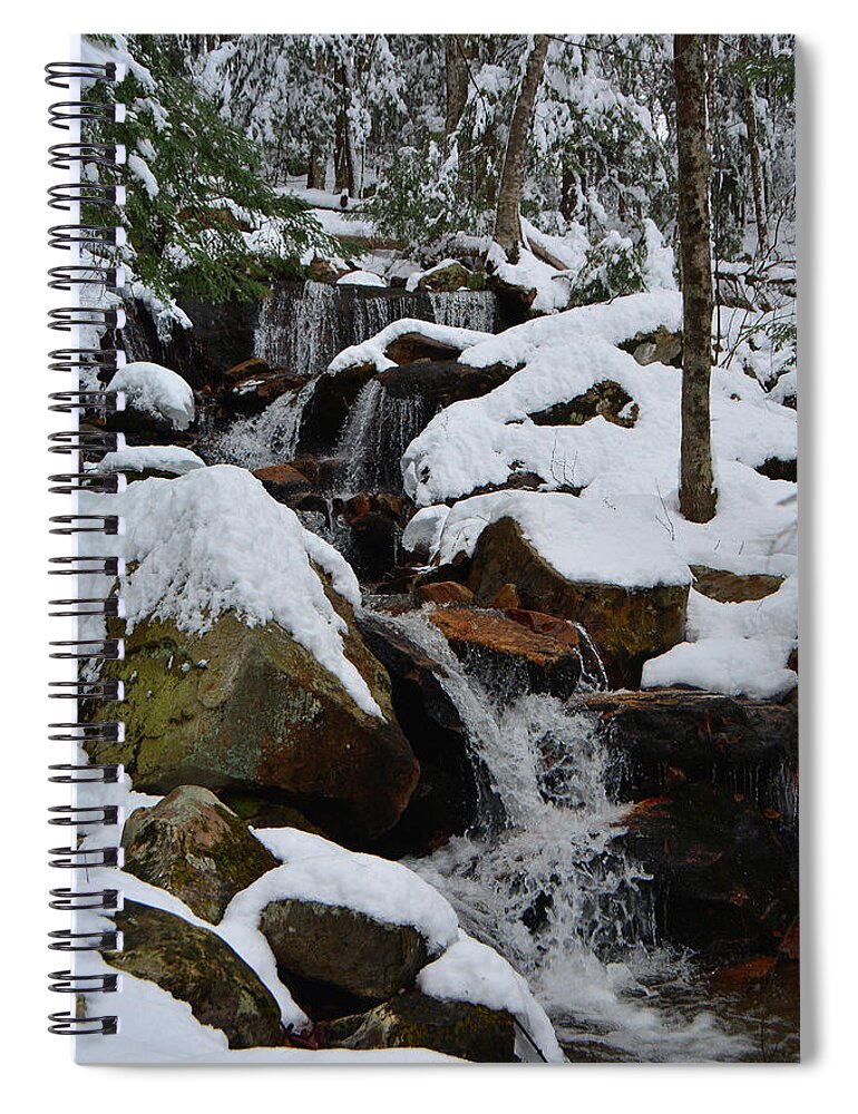 Spruce Peak Falls Spiral Notebook featuring the photograph Spruce Peak Falls 5 by Raymond Salani III