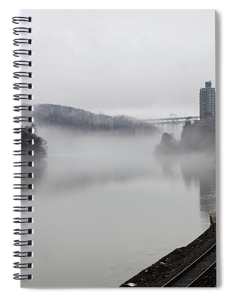 Inwood Spiral Notebook featuring the photograph Spuyten Duyvil with Fog by Cole Thompson