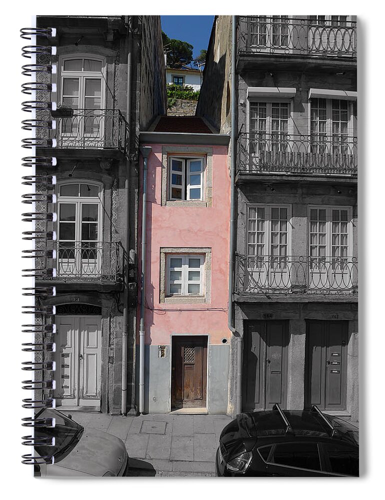 Richard Reeve Spiral Notebook featuring the photograph Squeezed In by Richard Reeve