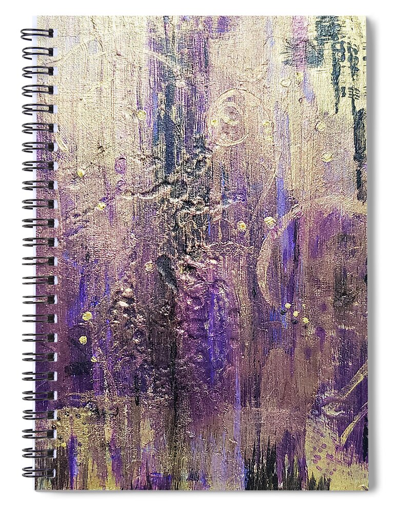 Abstract Spiral Notebook featuring the painting Squid by Christine Bolden