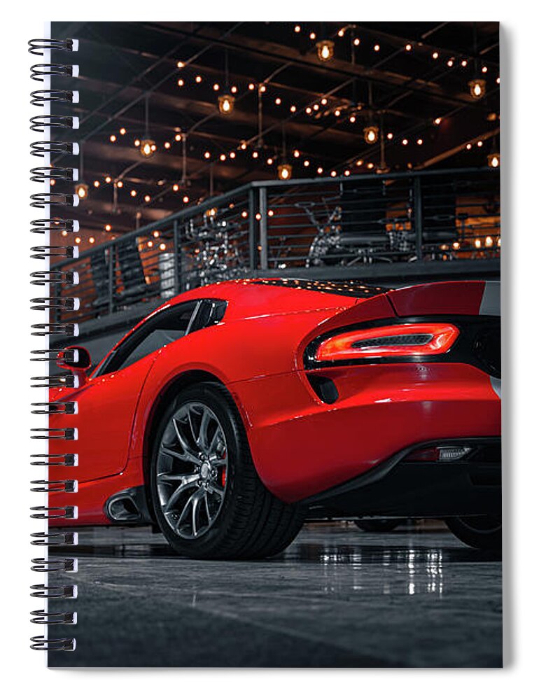 Srt Spiral Notebook featuring the photograph SRT Viper GTS by David Whitaker Visuals