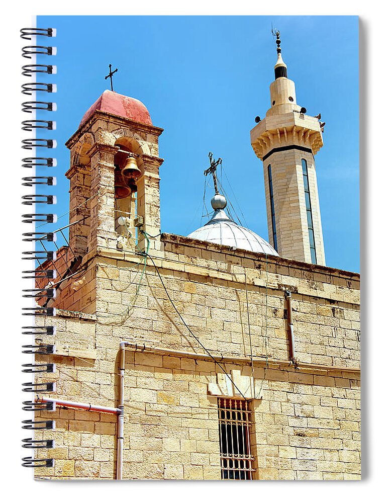 Saint George Spiral Notebook featuring the photograph St George Crosses by Munir Alawi