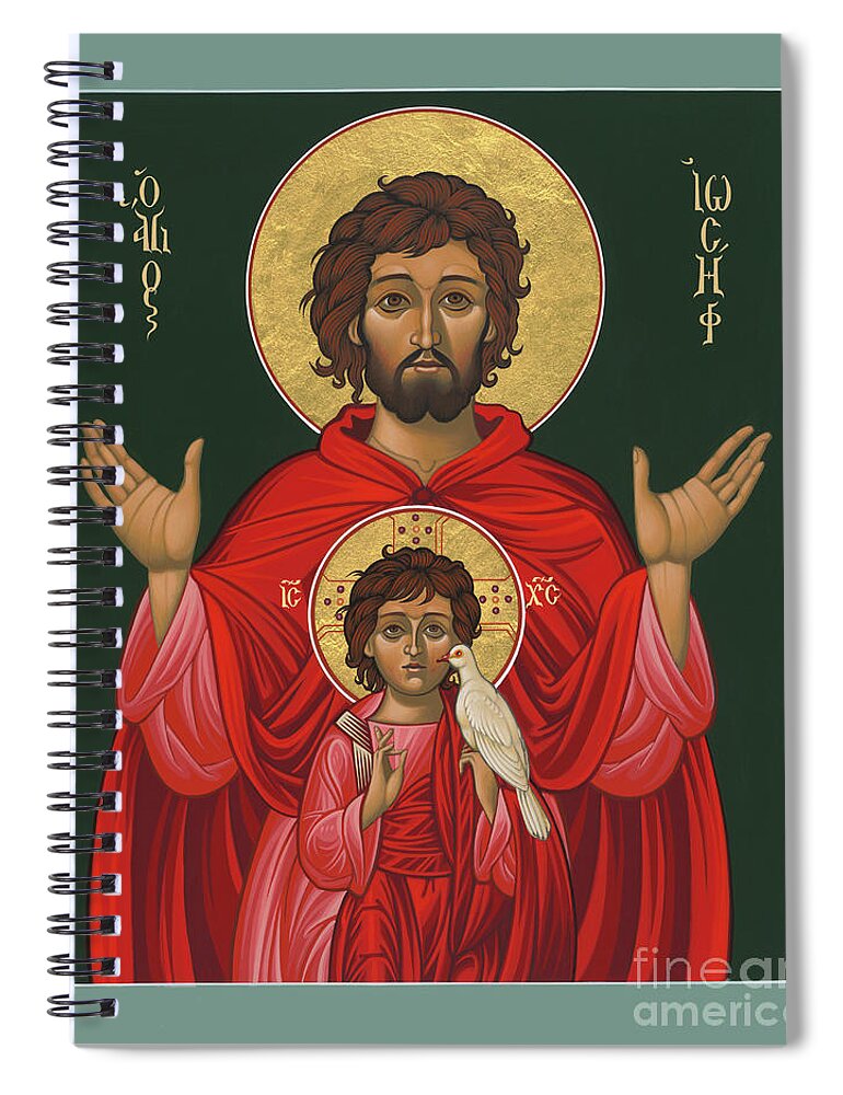 St. Joseph Shadow Of The Father Spiral Notebook featuring the painting St. Joseph Shadow of the Father 039 by William Hart McNichols