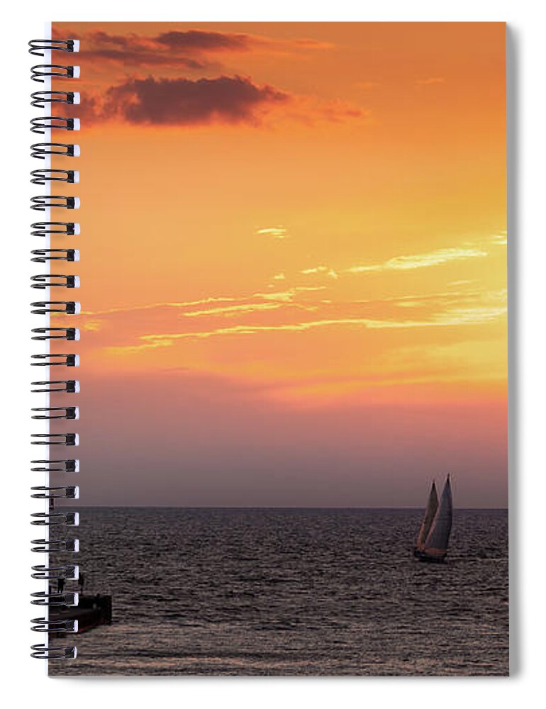 St. Joe Spiral Notebook featuring the photograph St. Joseph Sunset by Bill Frische