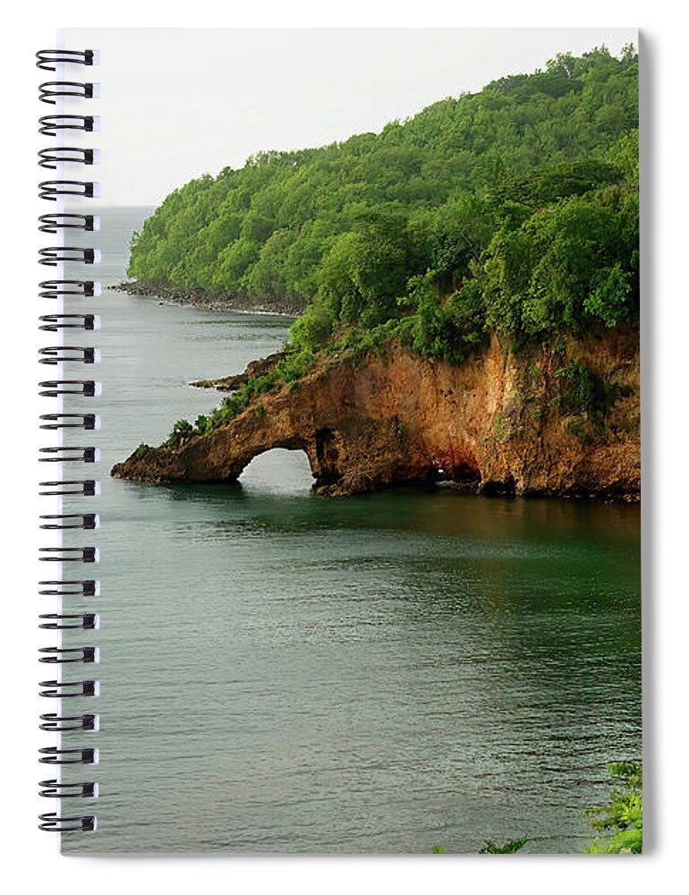 St Lucia Spiral Notebook featuring the photograph St Lucia Shoreline Tunnel by Flinn Hackett
