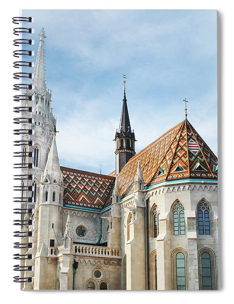 Budapest Spiral Notebook featuring the photograph St. Matthias church in Budapest, Hungary. by Jelena Jovanovic
