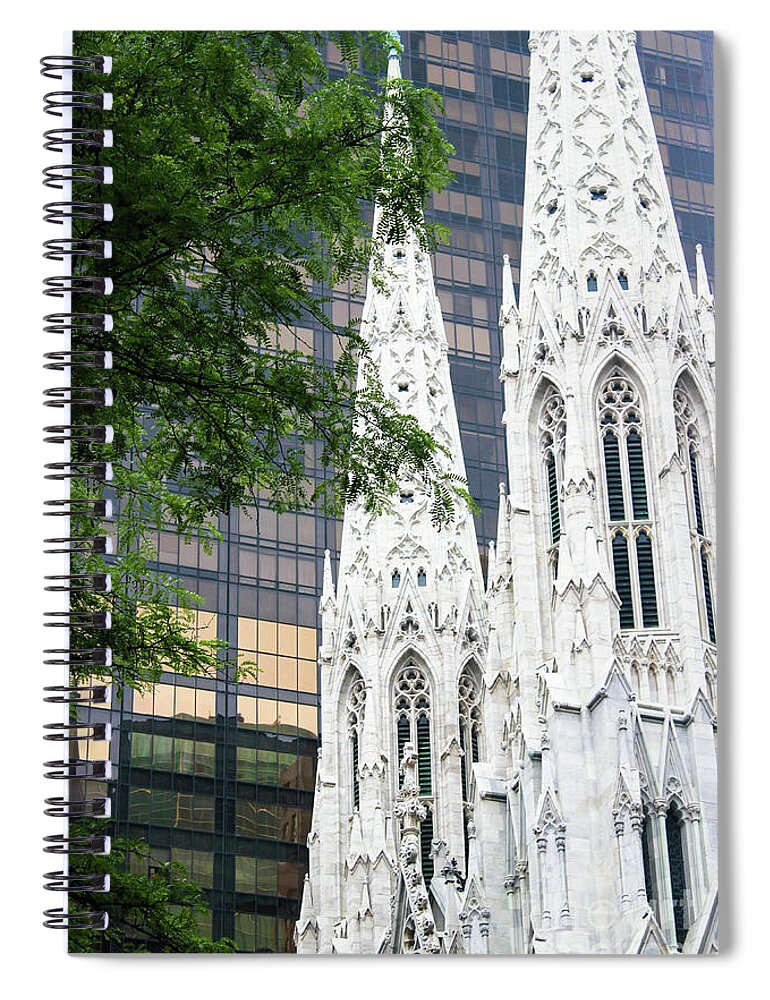 New York City Spiral Notebook featuring the photograph St Patricks Cathedral by Wilko van de Kamp Fine Photo Art